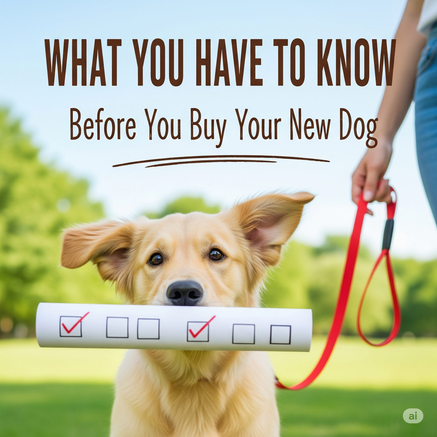 WHAT YOU HAVE TO KNOW BEFORE YOU BUY YOUR NEW DOG